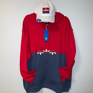 Adidas Red and Blue Hoodie